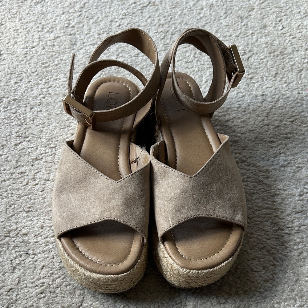 LOFT Women's Beige Espadrille Sandals